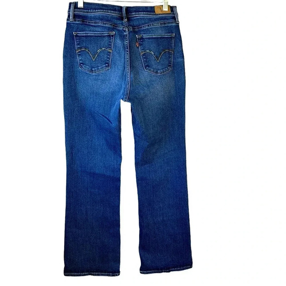 Levi's 512 Perfectly Slimming Bootcut Denim Blue Jeans Size 10 High Waist 31X32 - Picture 3 of 16